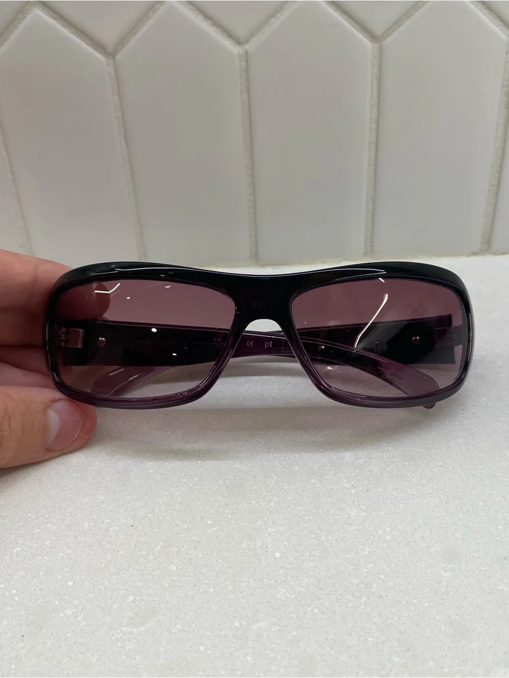 VINTAGE SMITH POLRIZED TLT OPTICS METHOD - Purple FADE - SUNGLASSES - EUC